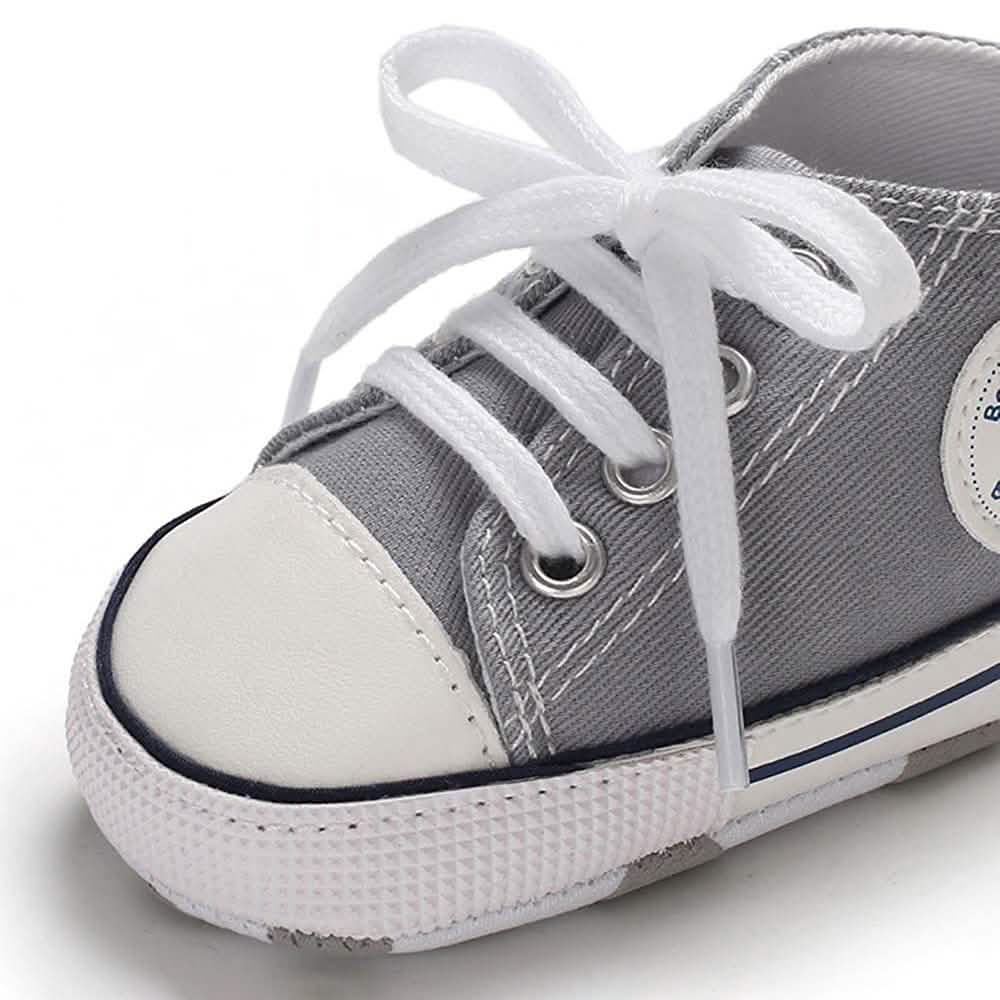 Unisex High Top Sneaker Weiche rutschfeste Sohle Neugeborenen-Denimschuhe