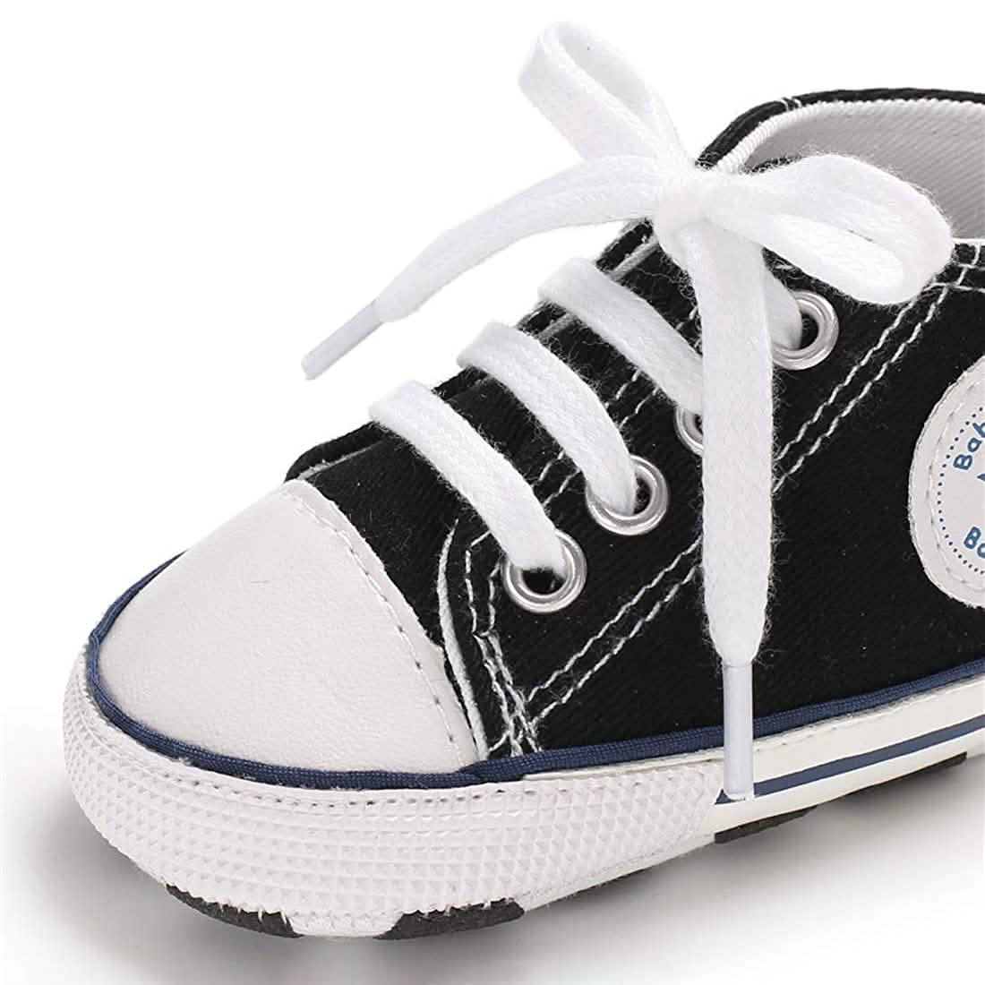 Unisex High Top Sneaker Weiche rutschfeste Sohle Neugeborenen-Denimschuhe