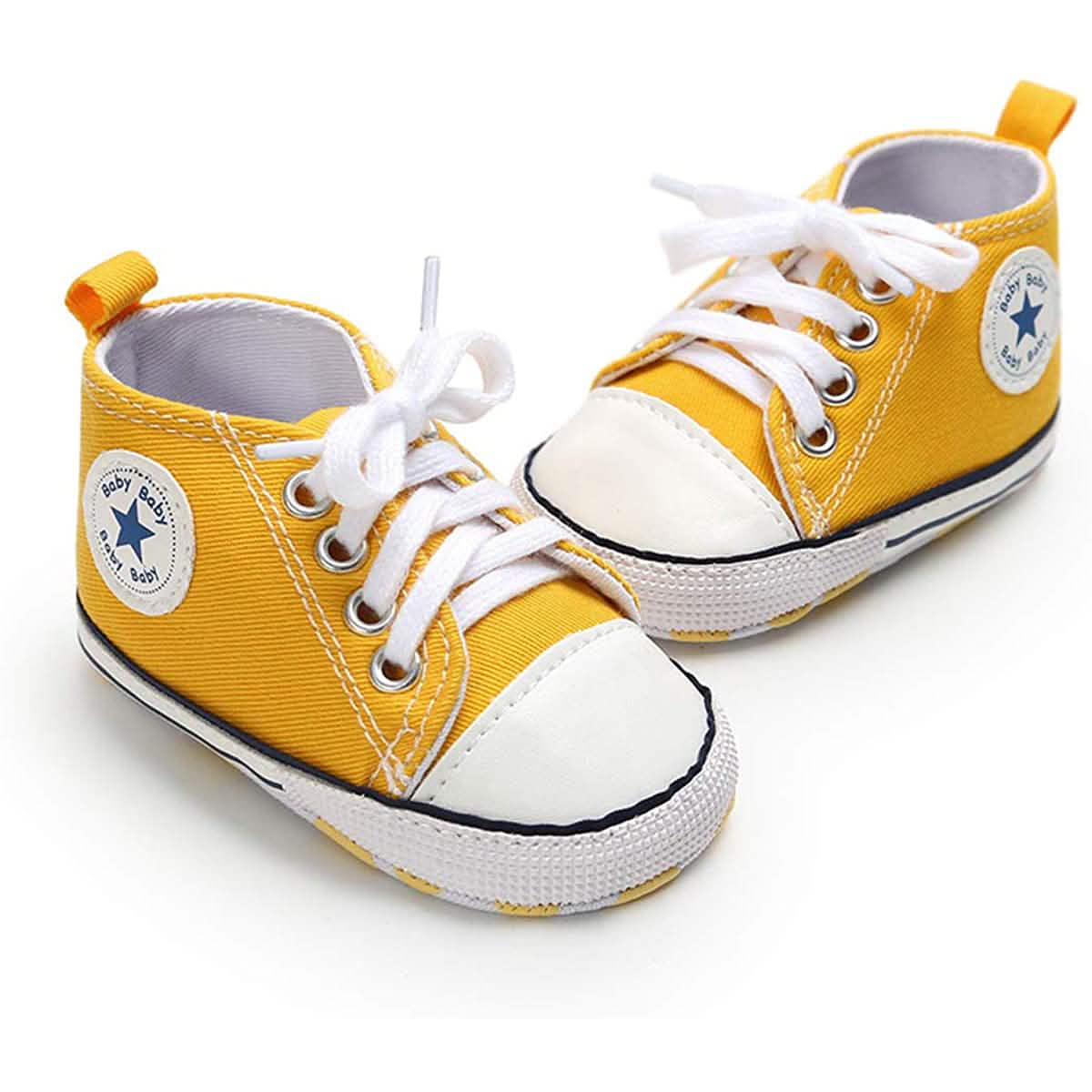 Unisex High Top Sneaker Weiche rutschfeste Sohle Neugeborenen-Denimschuhe
