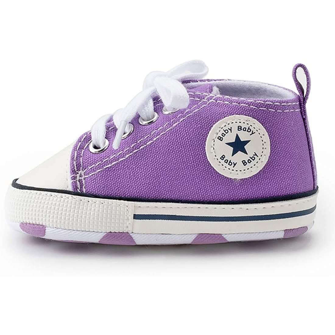 Unisex High Top Sneaker Weiche rutschfeste Sohle Neugeborenen-Denimschuhe