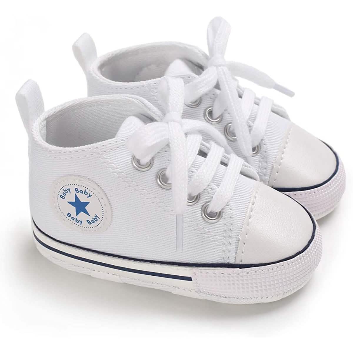 Unisex High Top Sneaker Weiche rutschfeste Sohle Neugeborenen-Denimschuhe
