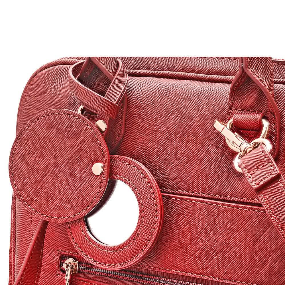 Unisexer superweicher Premium-Reiserucksack aus veganem Leder mit 6 Fächern