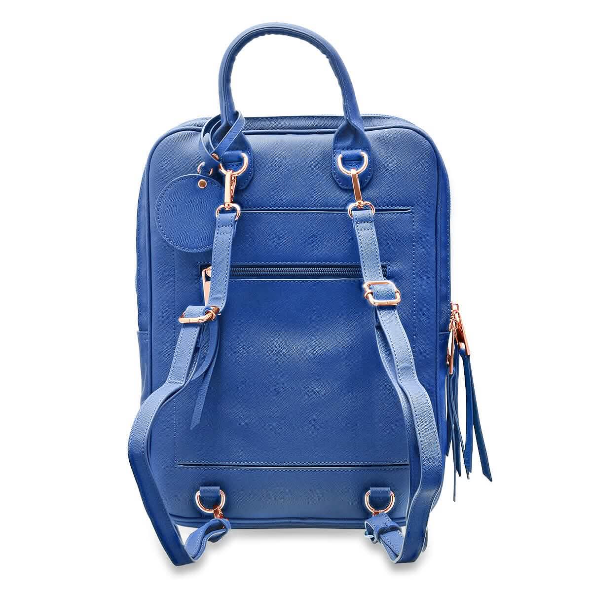 Unisexer superweicher Premium-Reiserucksack aus veganem Leder mit 6 Fächern