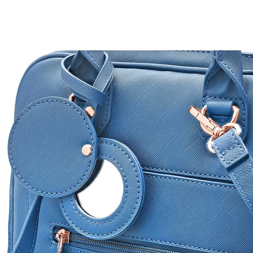 Unisexer superweicher Premium-Reiserucksack aus veganem Leder mit 6 Fächern