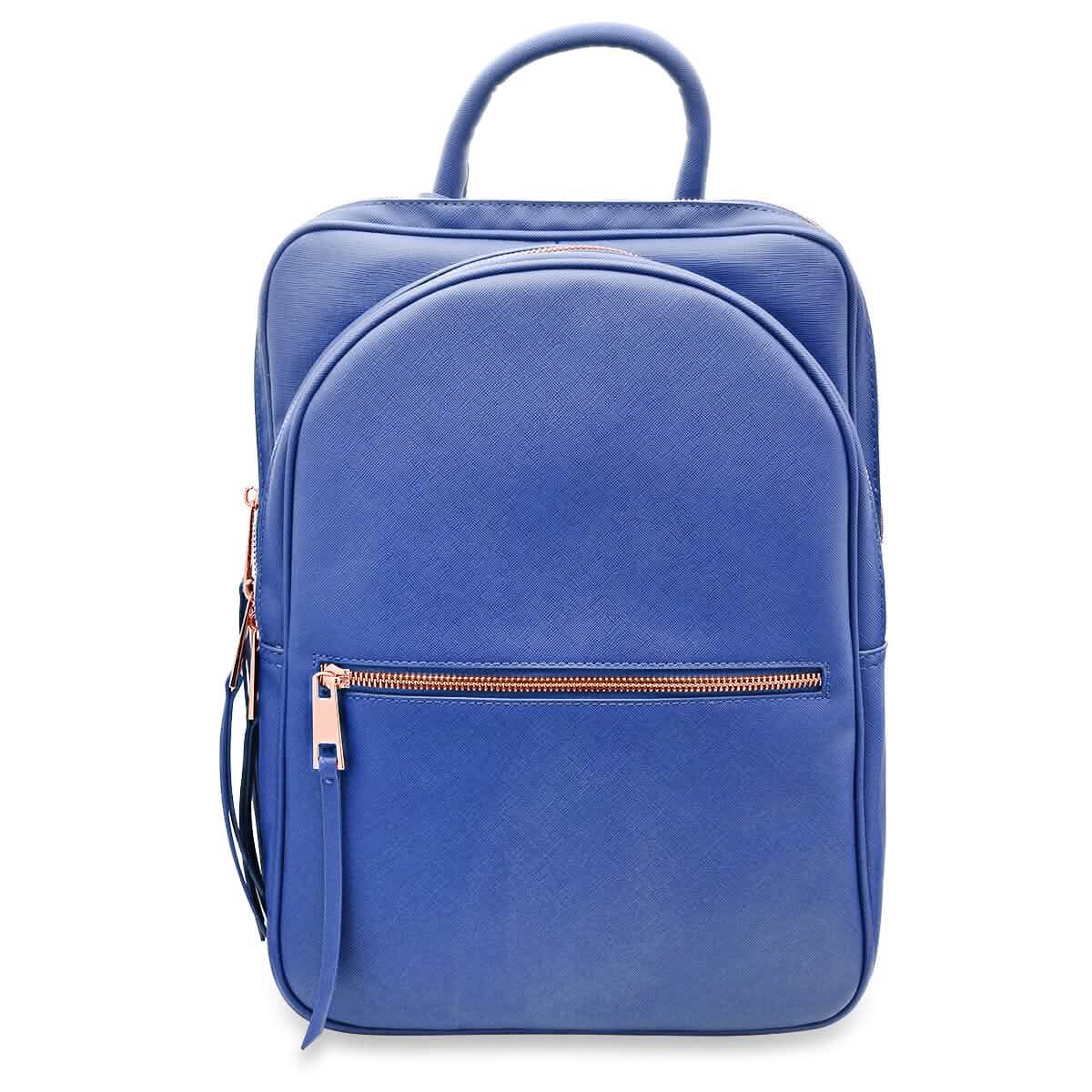 Unisexer superweicher Premium-Reiserucksack aus veganem Leder mit 6 Fächern