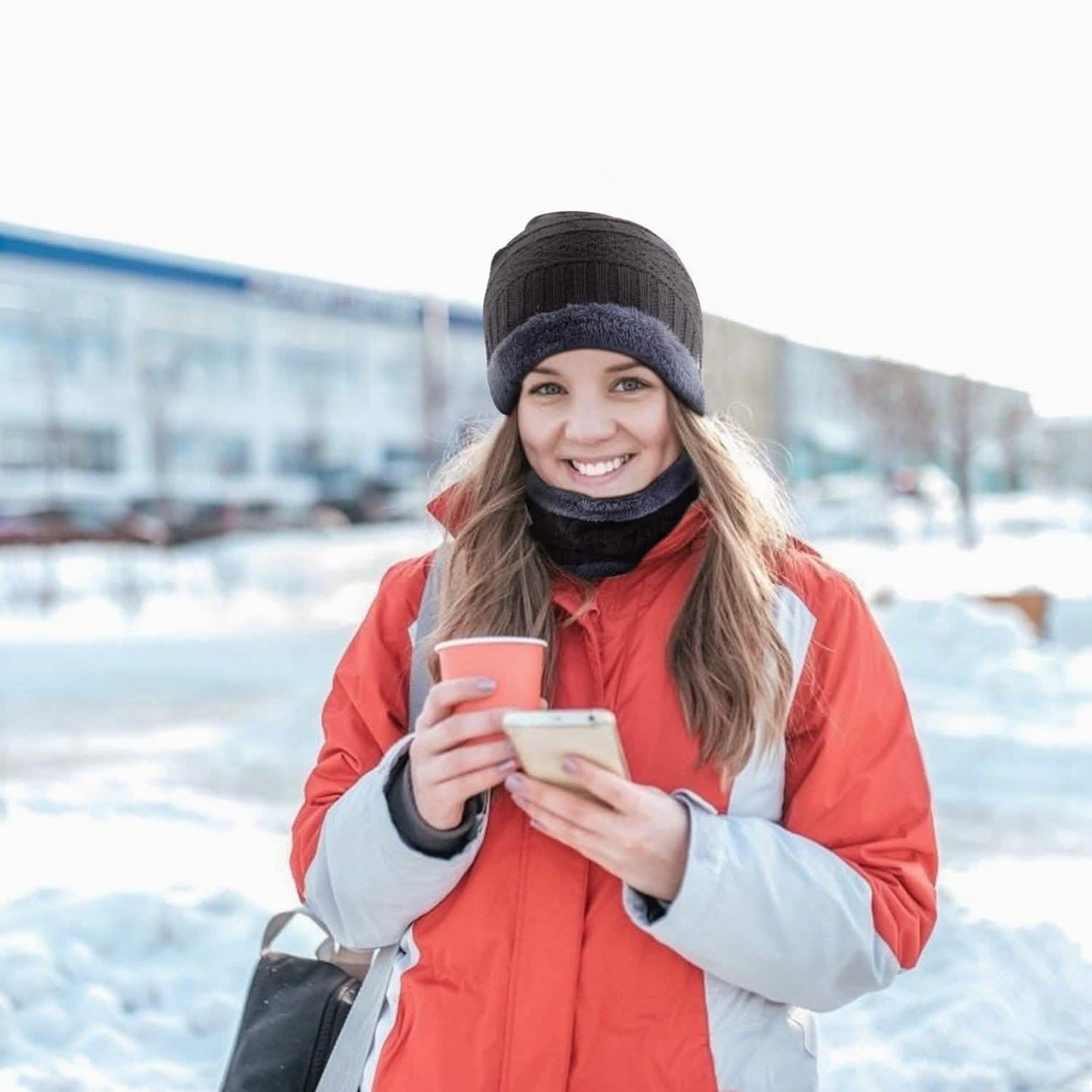 Unisex Wintermütze und Schal Set