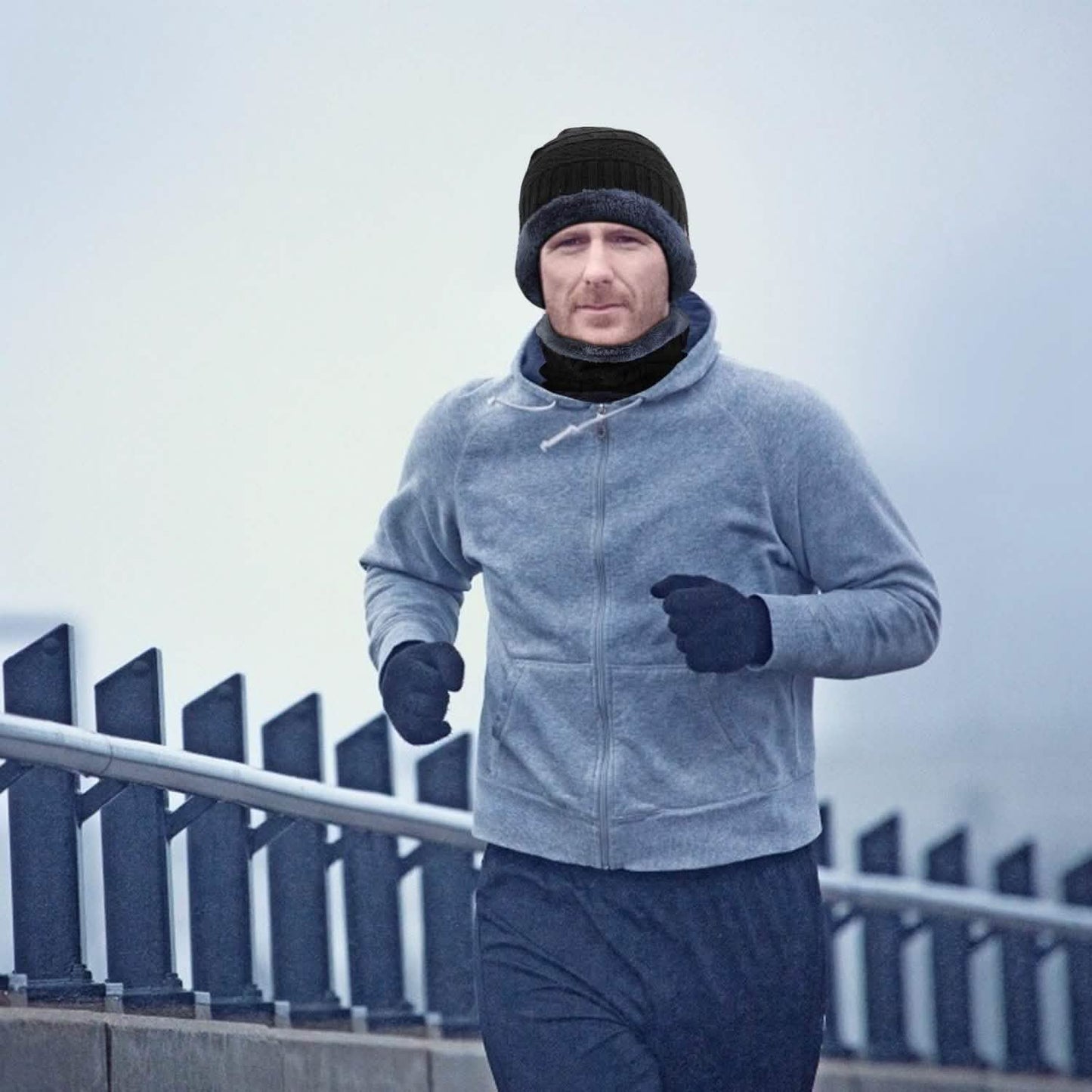 Unisex Wintermütze und Schal Set