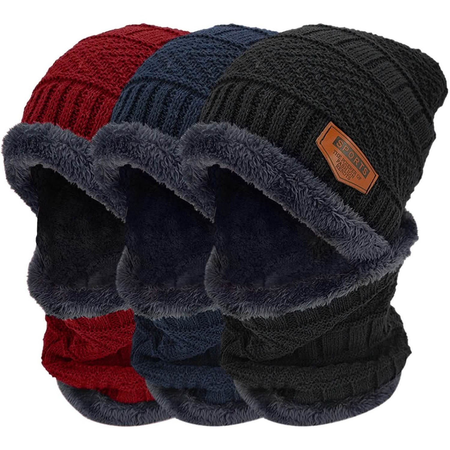 Unisex Wintermütze und Schal Set