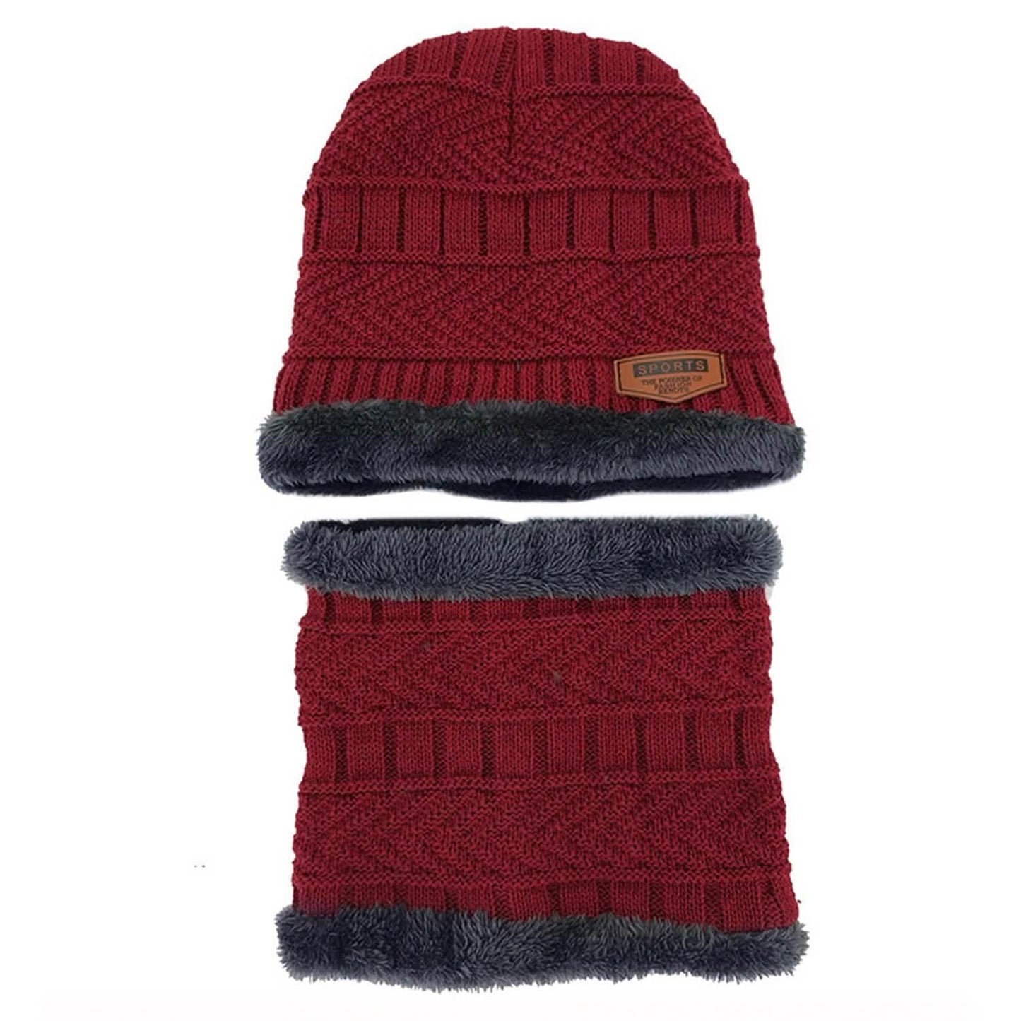 Unisex Wintermütze und Schal Set