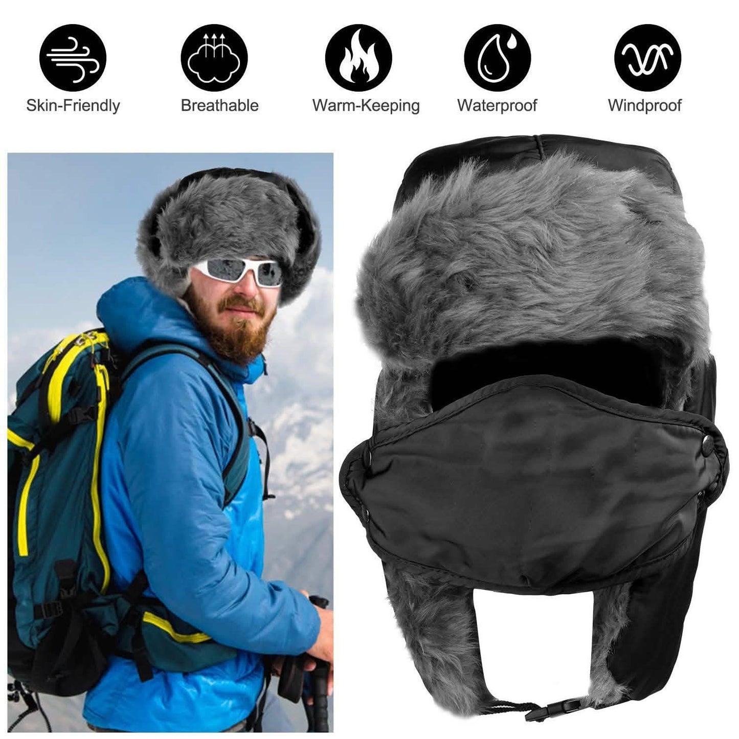 Unisex Winter-Fliegermütze