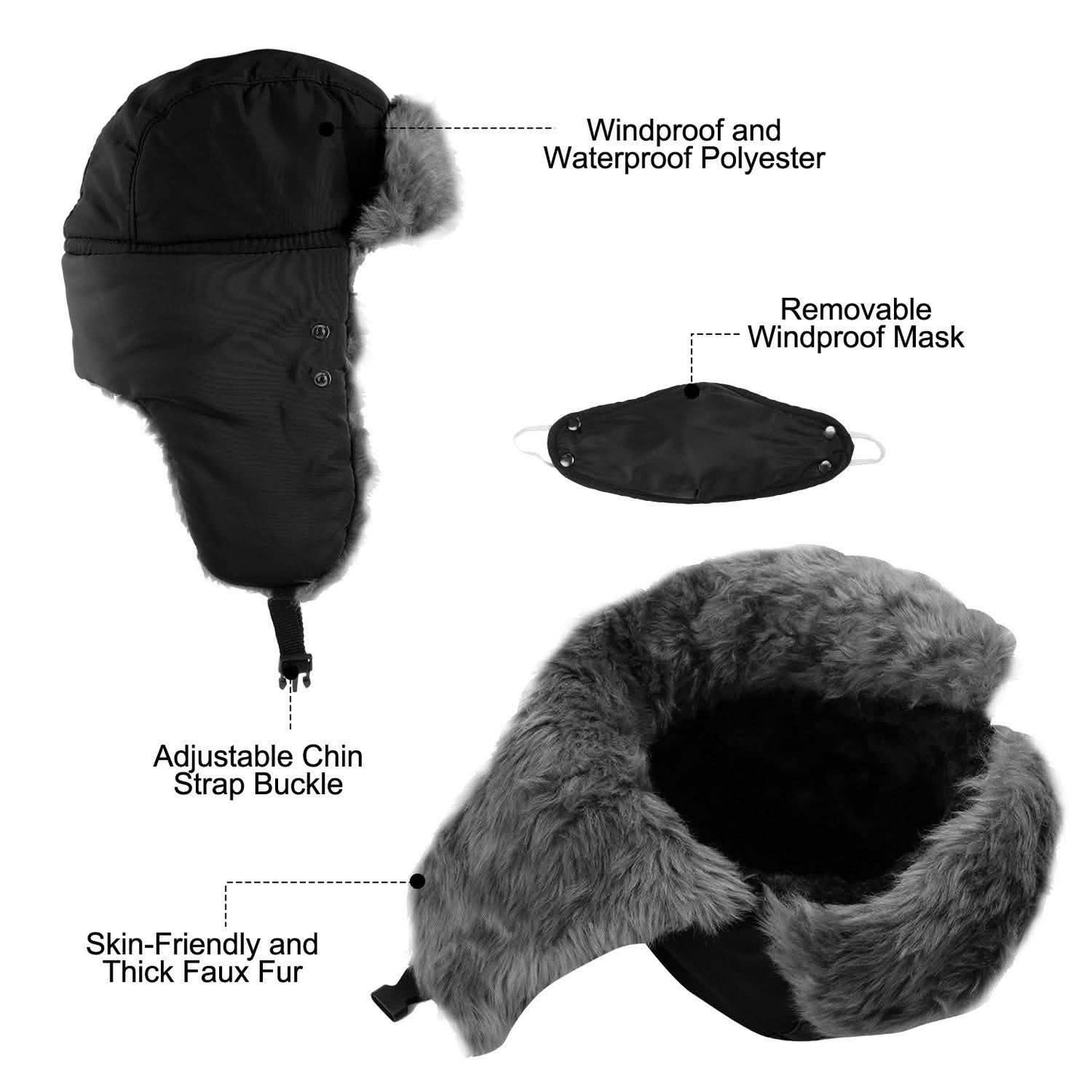 Unisex Winter-Fliegermütze
