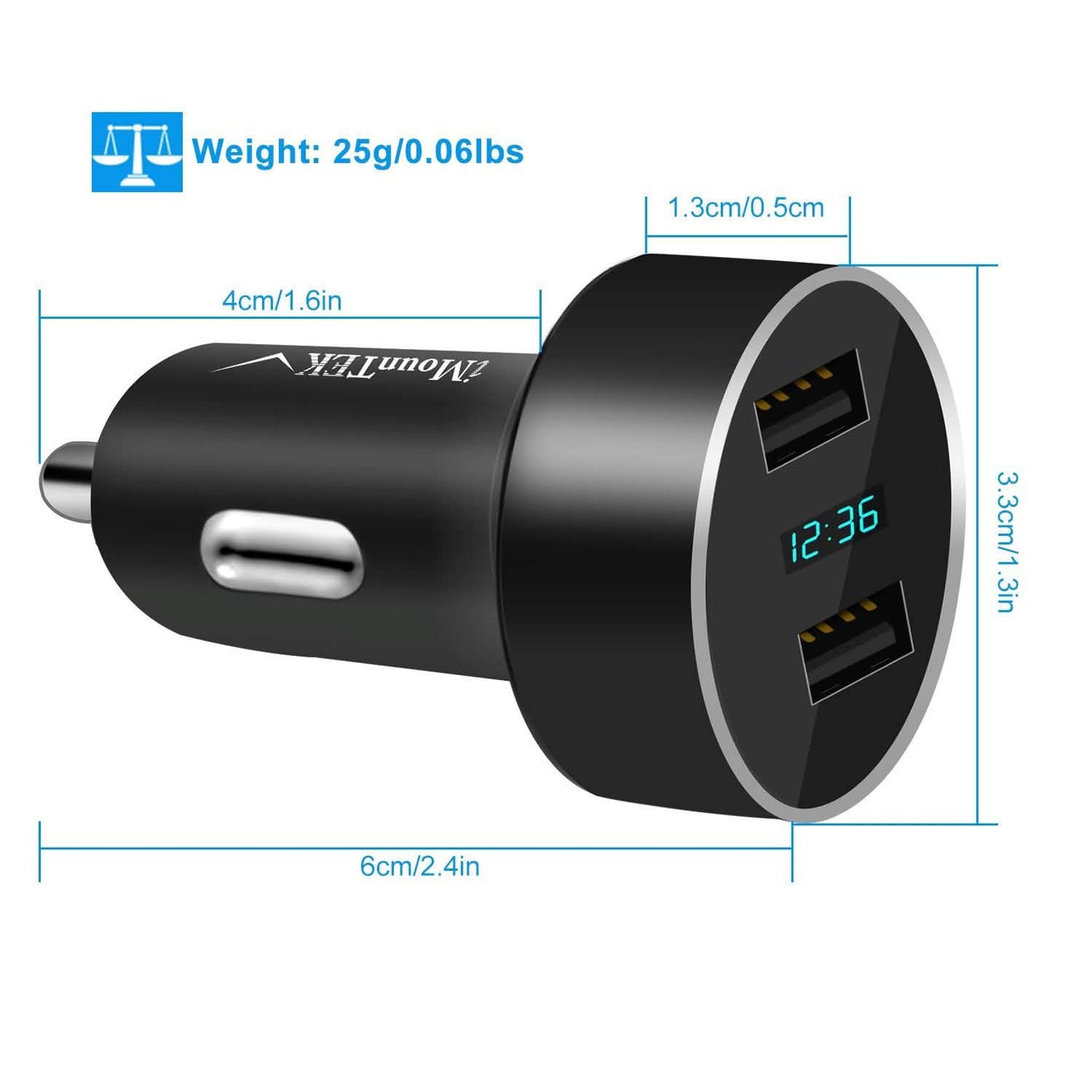 Universal 15W/3.1A Dual-USB-Kfz-Ladegerät