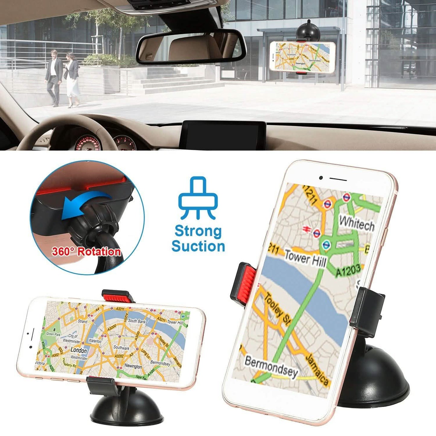 Universale Windschutzscheibenhalterung für Autos