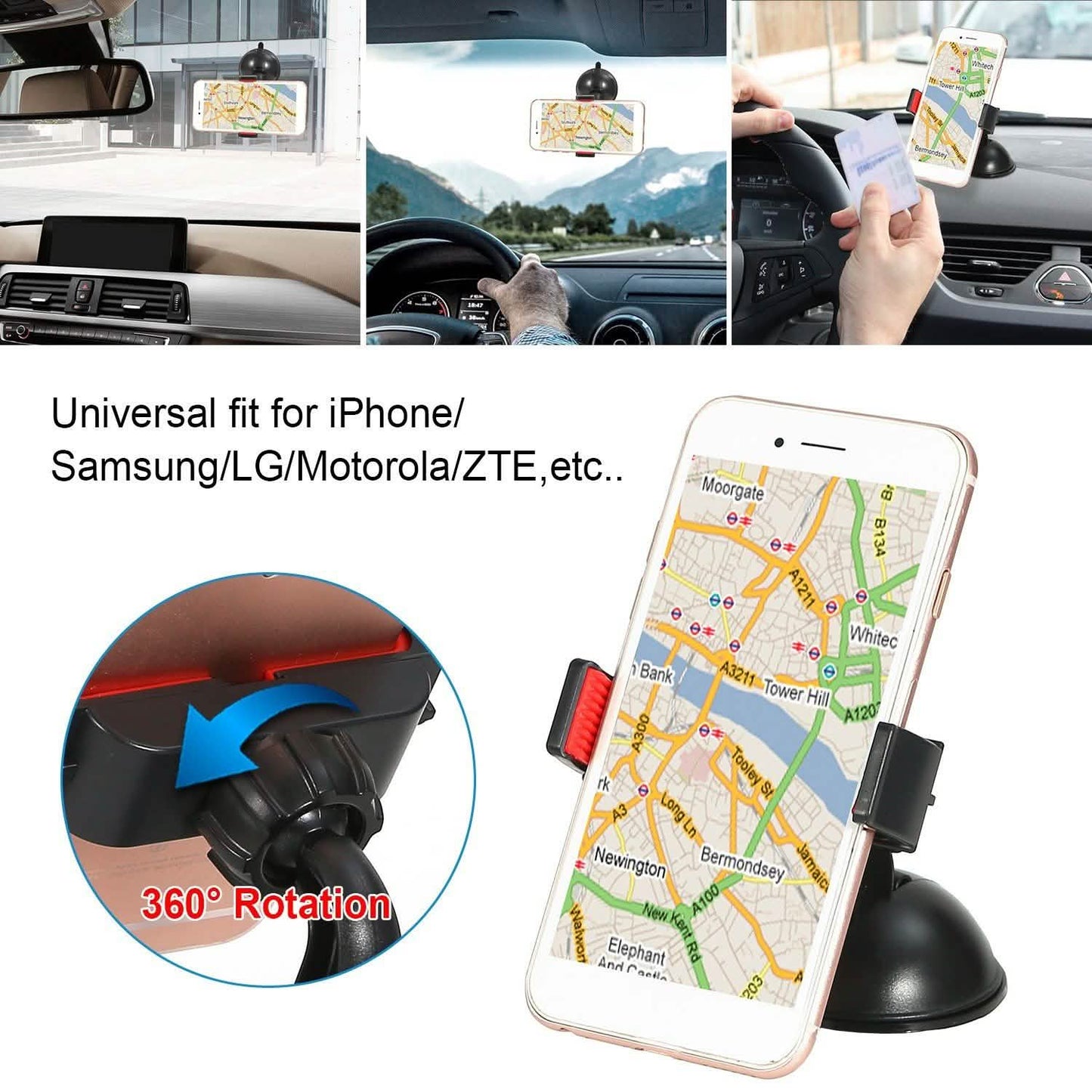 Universale Windschutzscheibenhalterung für Autos