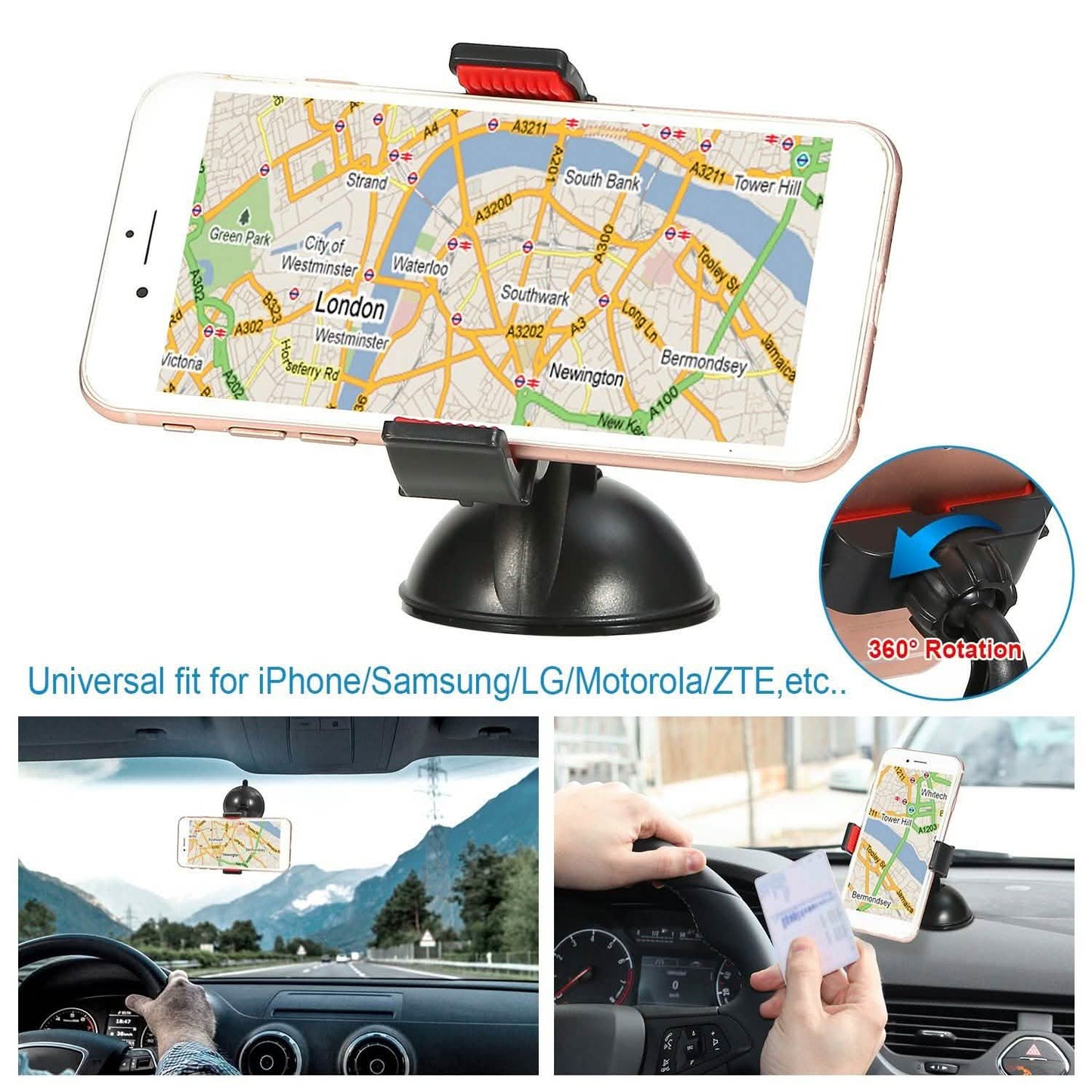 Universale Windschutzscheibenhalterung für Autos