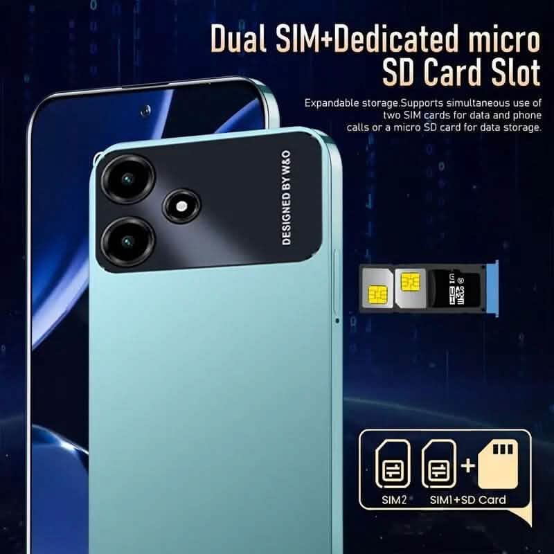 Entsperrtes Smartphone 4GB 64GB Großes 6,6 Zoll HD Display Dual SIM 4G LTE