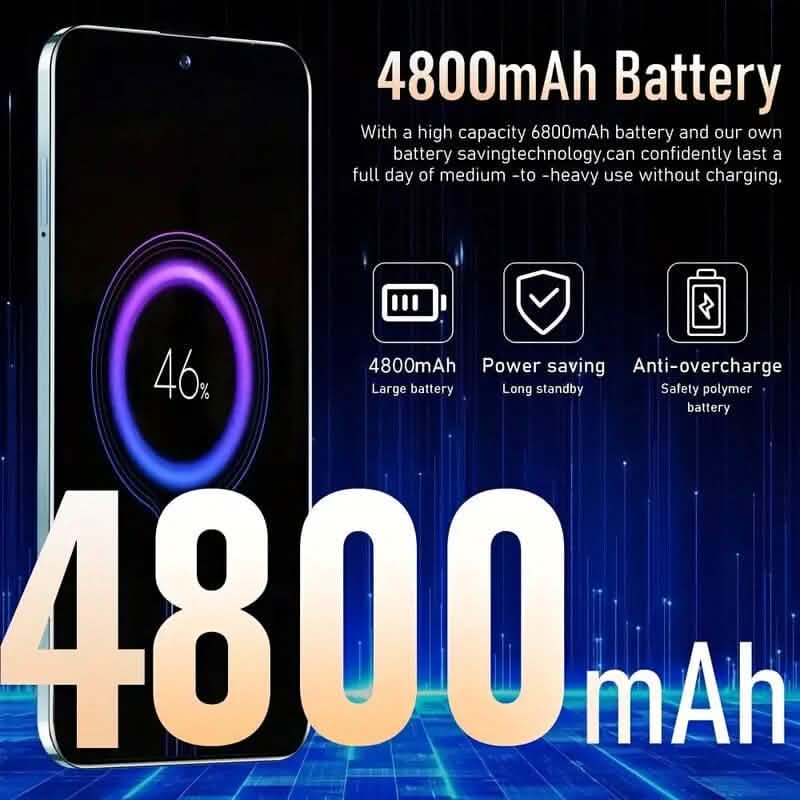 Entsperrtes Smartphone 4GB 64GB Großes 6,6 Zoll HD Display Dual SIM 4G LTE