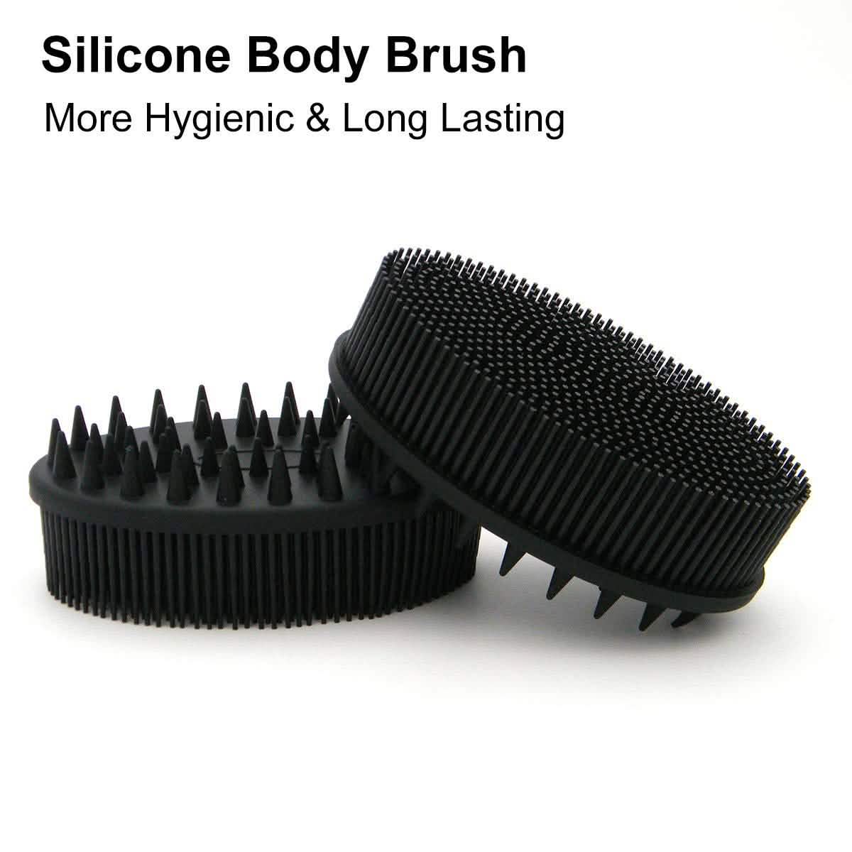 Silikon-Körperschrubber und Haarshampoobürste verbessern