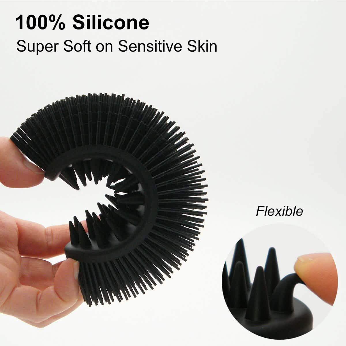 Silikon-Körperschrubber und Haarshampoobürste verbessern