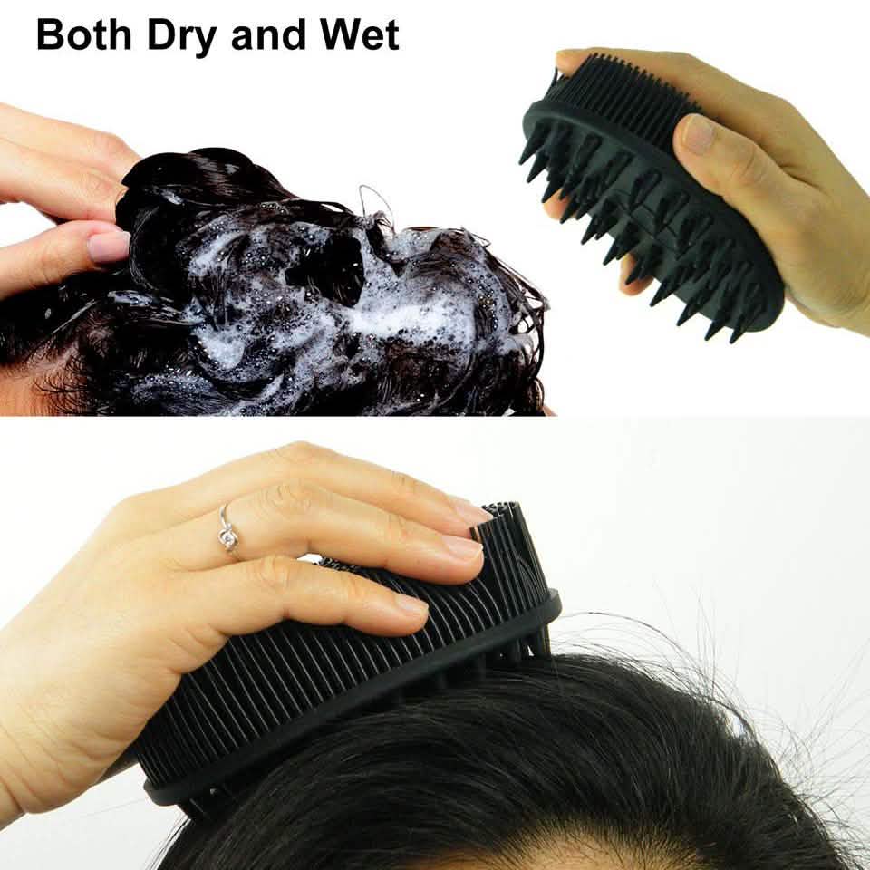 Silikon-Körperschrubber und Haarshampoobürste verbessern