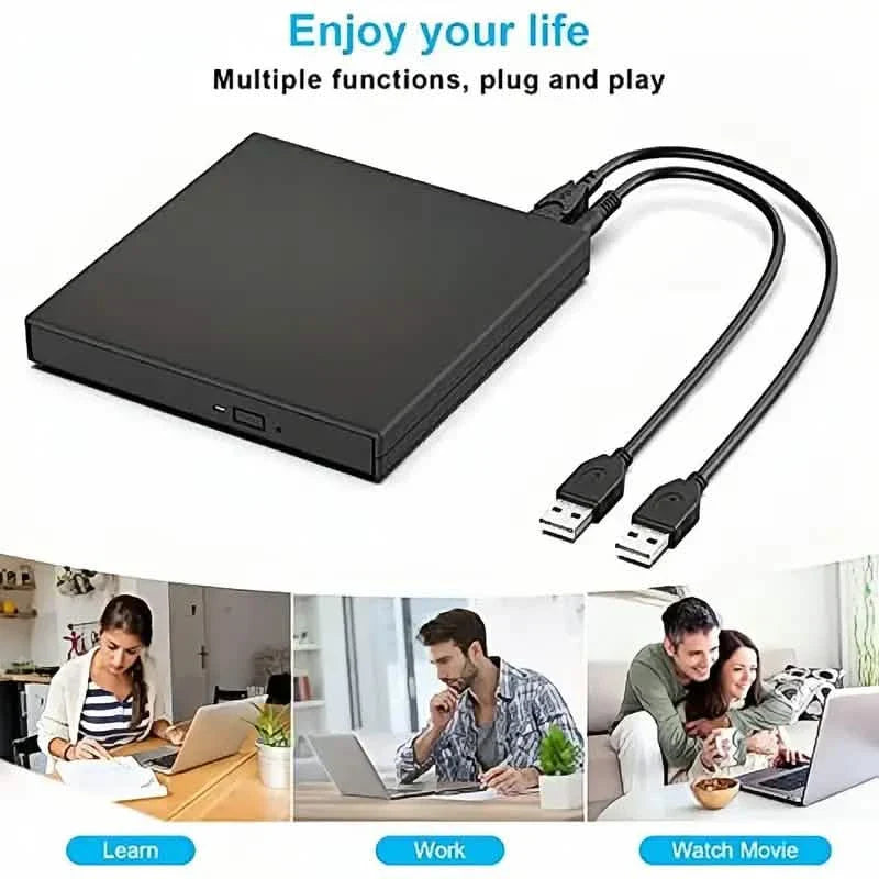 USB 2.0 Slim Tragbares externes CD-RW-Laufwerk DVD-RW Brenner Writer Player