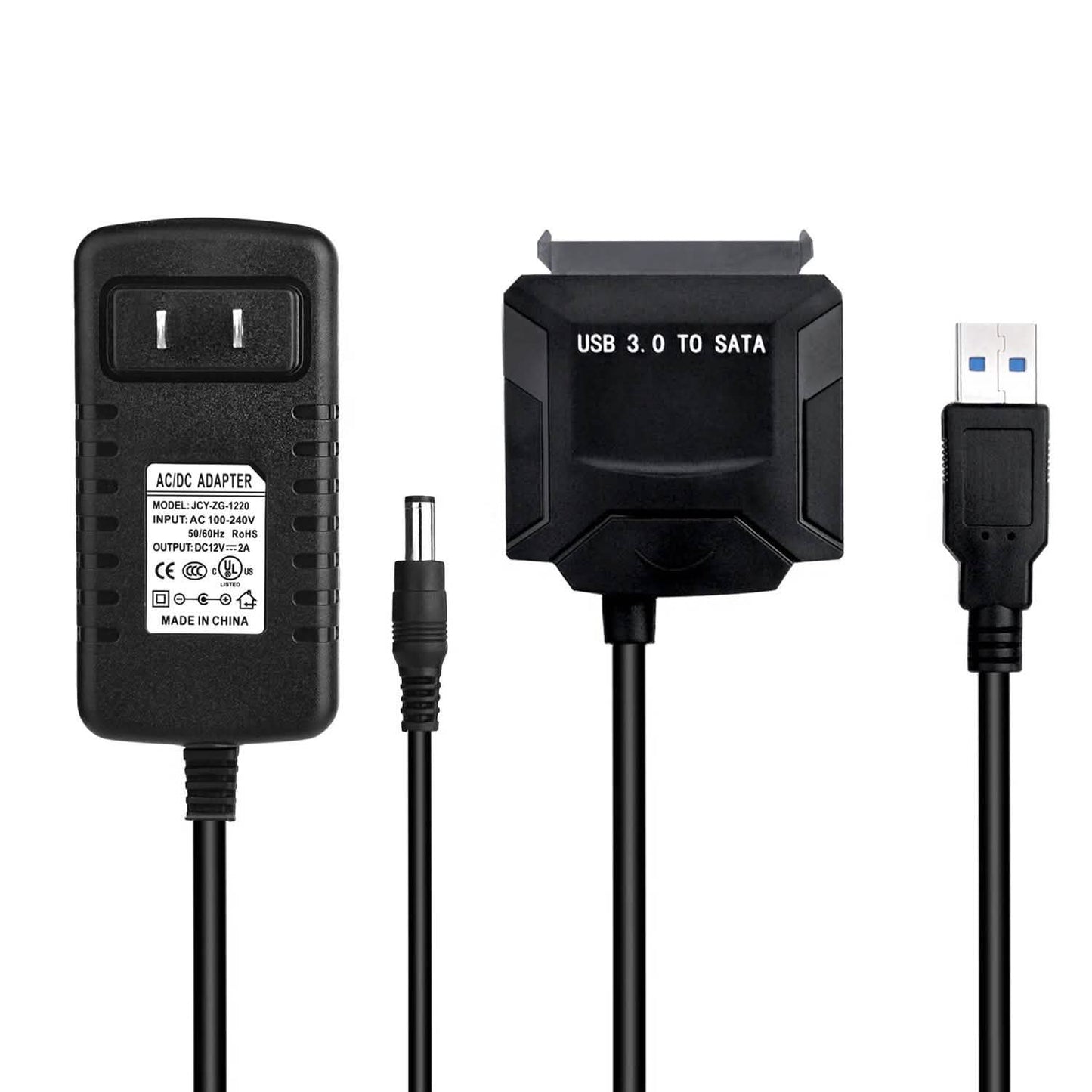 USB 3.0 auf SATA Konverter Adapter für 2.5"/3.5" SATA HDD/SSD Festplatten