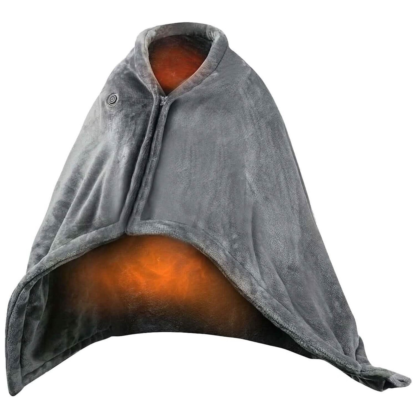 USB-Heizdecke Poncho Schal Wickeldecke mit Reißverschluss Waschbar