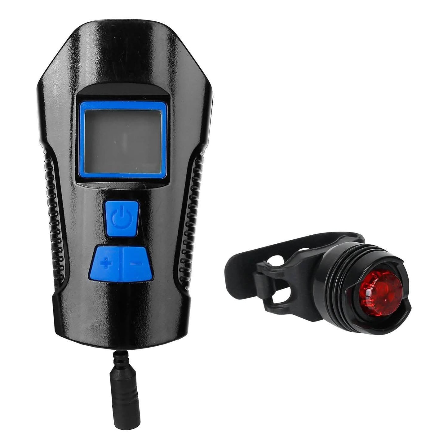 USB wiederaufladbares Fahrradlicht-Set mit Tachometer und Kilometerzähler