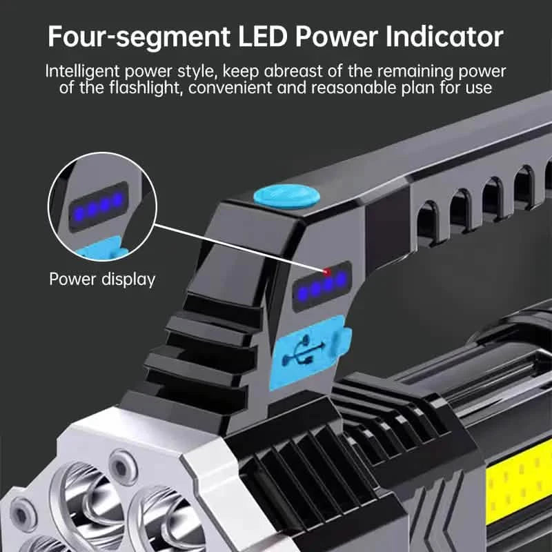 USB-wiederaufladbare Hochleistungs-LED-Taschenlampe