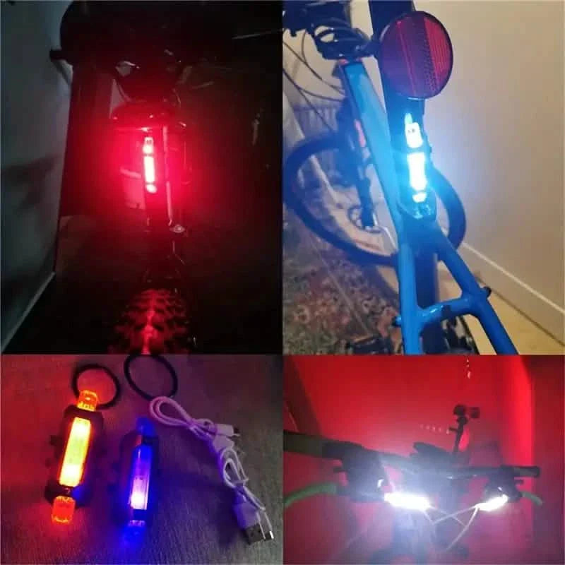 USB wiederaufladbares LED-Fahrradrücklicht - 4 Blinkmodi für Sicherheit und Sichtbarkeit