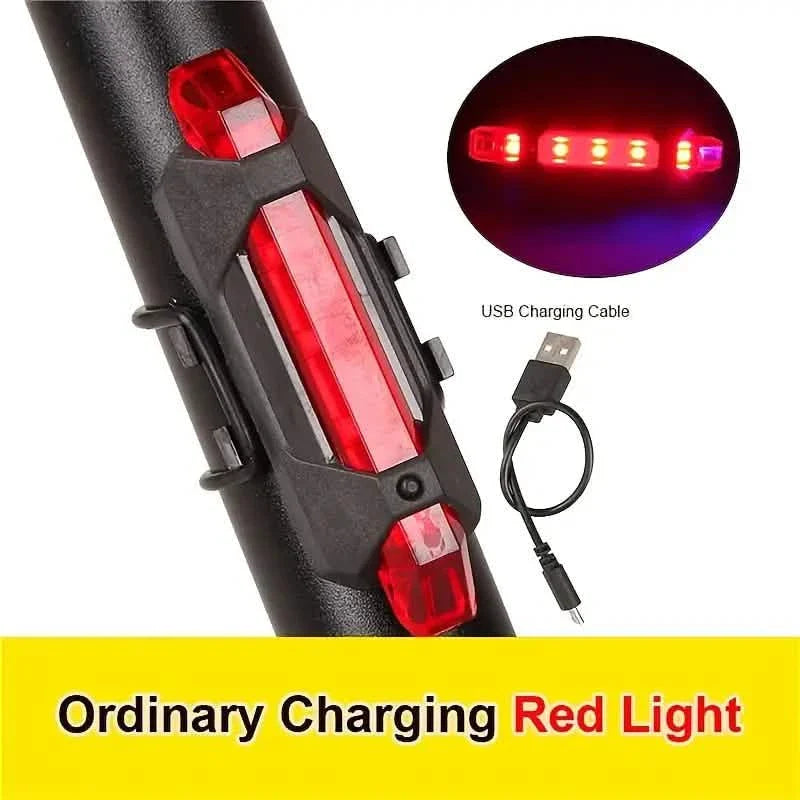 USB wiederaufladbares LED-Fahrradrücklicht - 4 Blinkmodi für Sicherheit und Sichtbarkeit