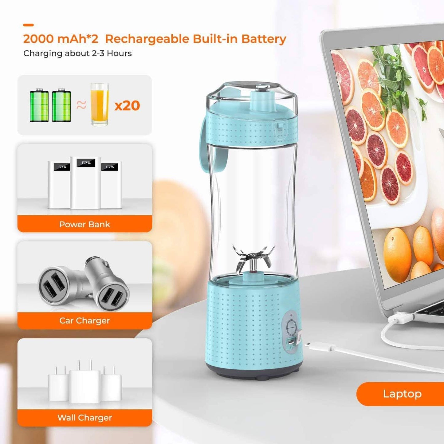 USB wiederaufladbarer tragbarer Mixer