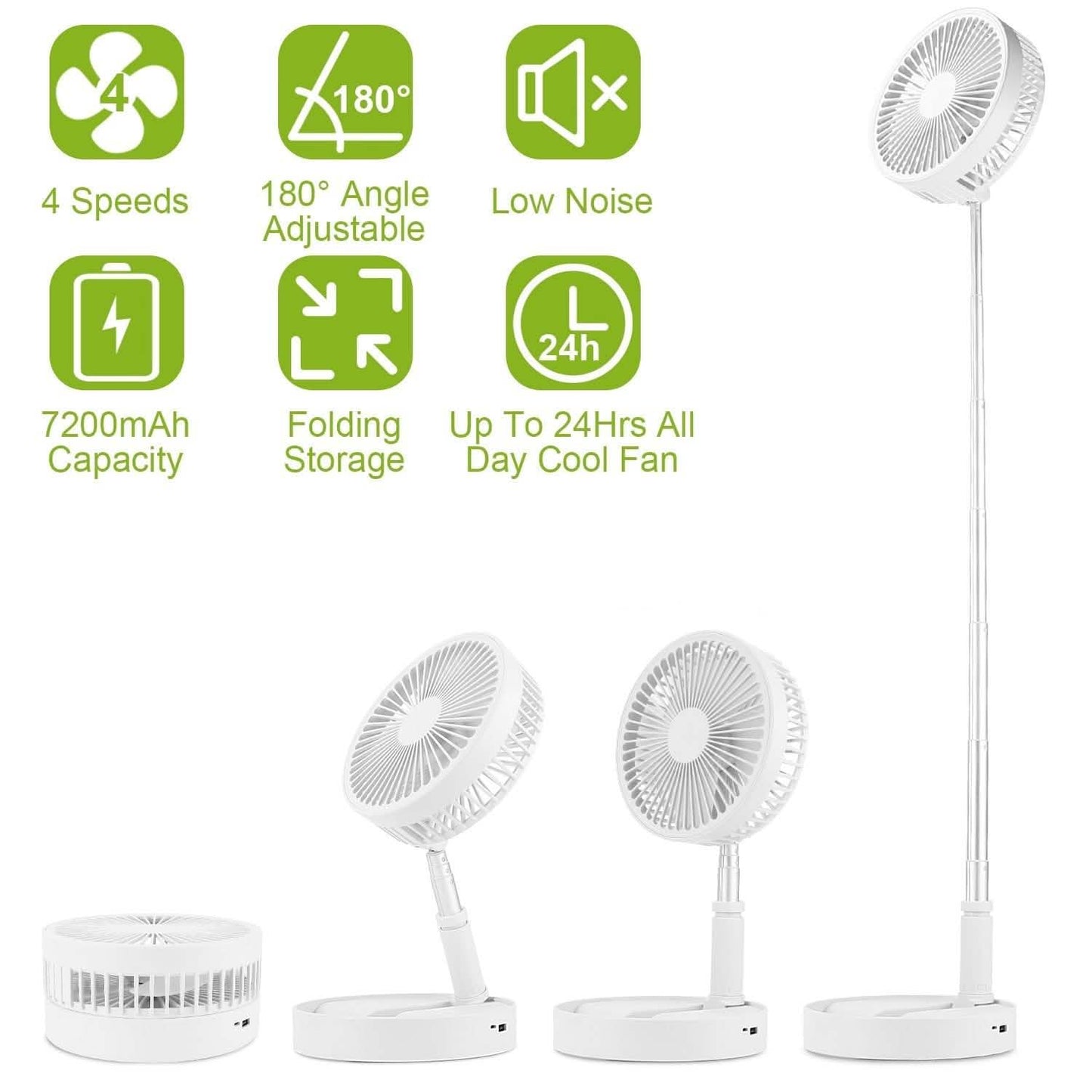 USB wiederaufladbarer tragbarer klappbarer Tischventilator