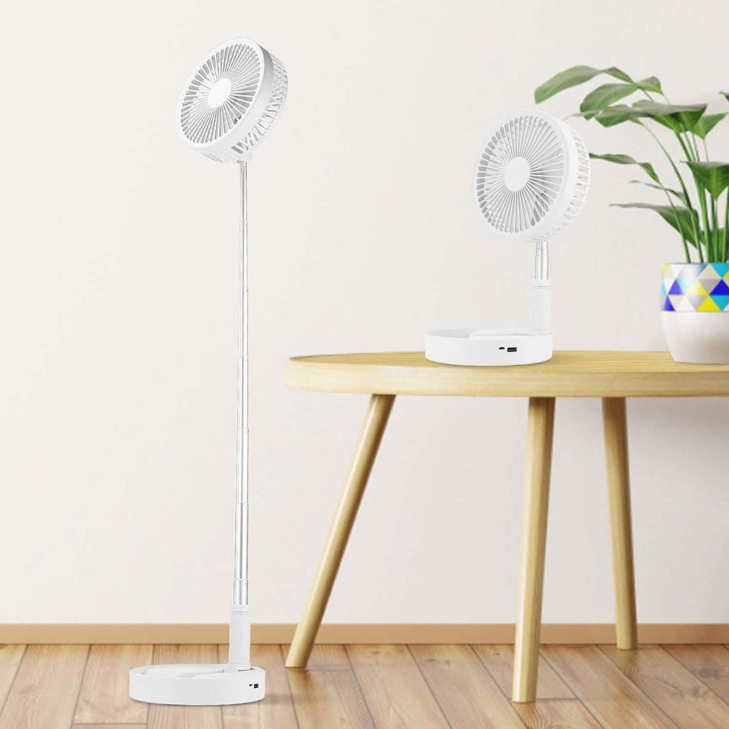 USB wiederaufladbarer tragbarer klappbarer Tischventilator