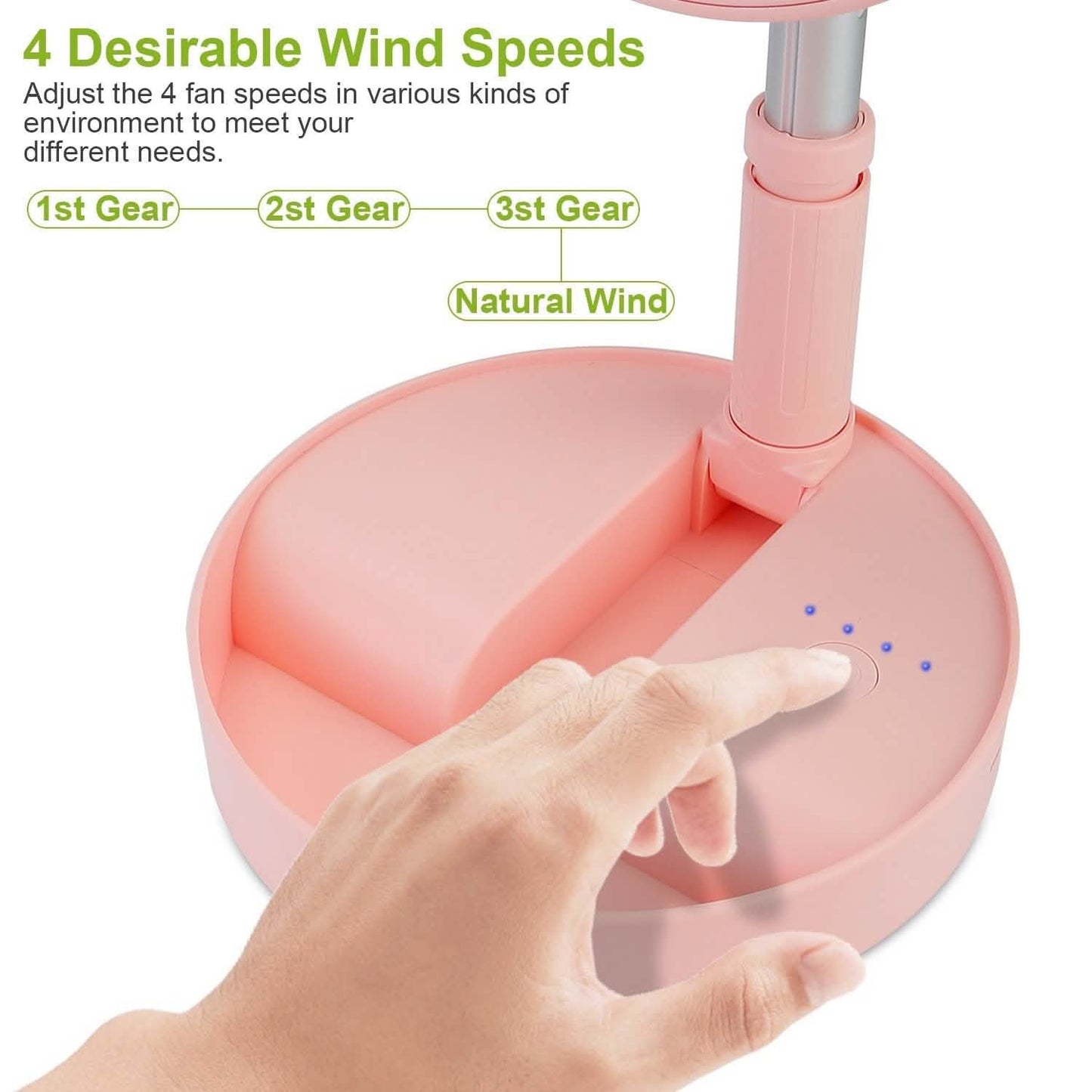 USB wiederaufladbarer tragbarer klappbarer Tischventilator