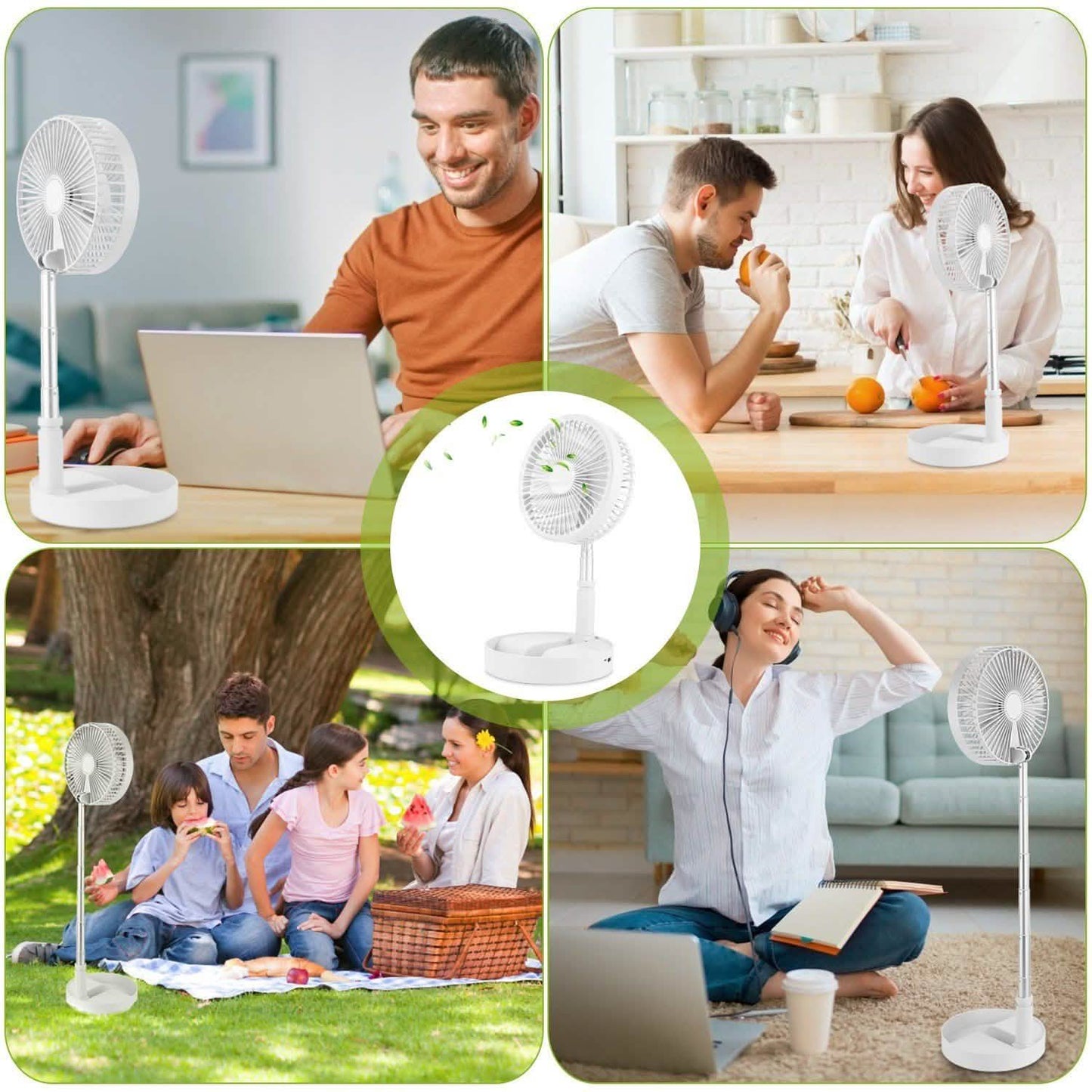 USB wiederaufladbarer tragbarer klappbarer Tischventilator