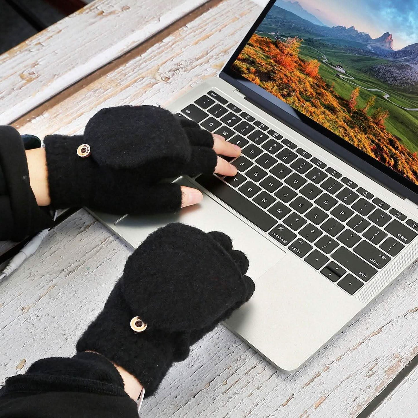 USB-beheizte Wollhandschuhe