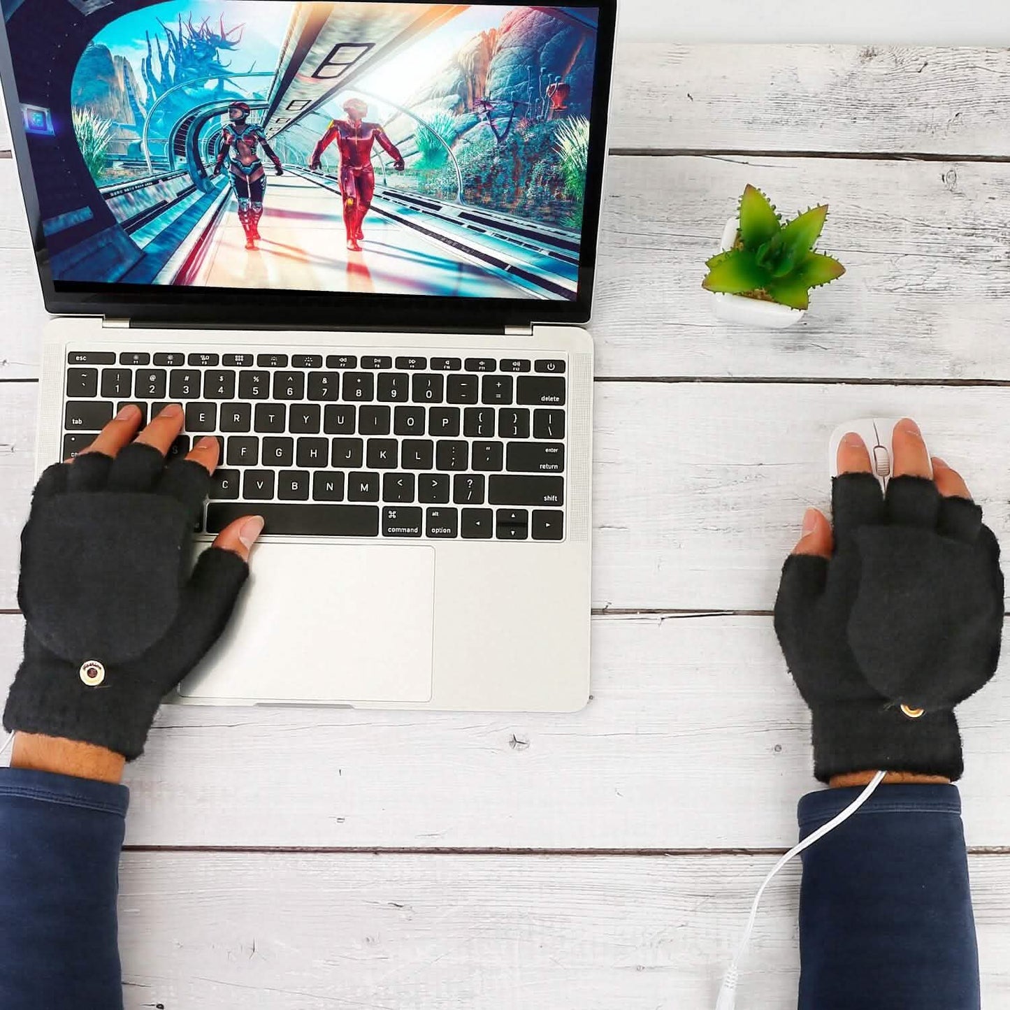 USB-beheizte Wollhandschuhe