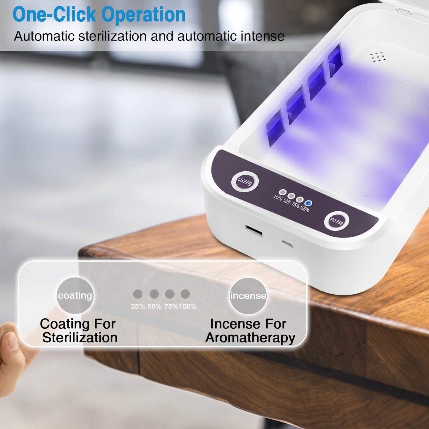 UV-Licht-Telefon-Desinfektionsbox mit Aromatherapie-Funktion