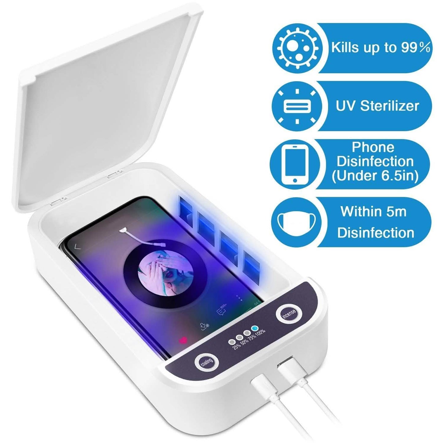 UV-Licht-Telefon-Desinfektionsbox mit Aromatherapie-Funktion