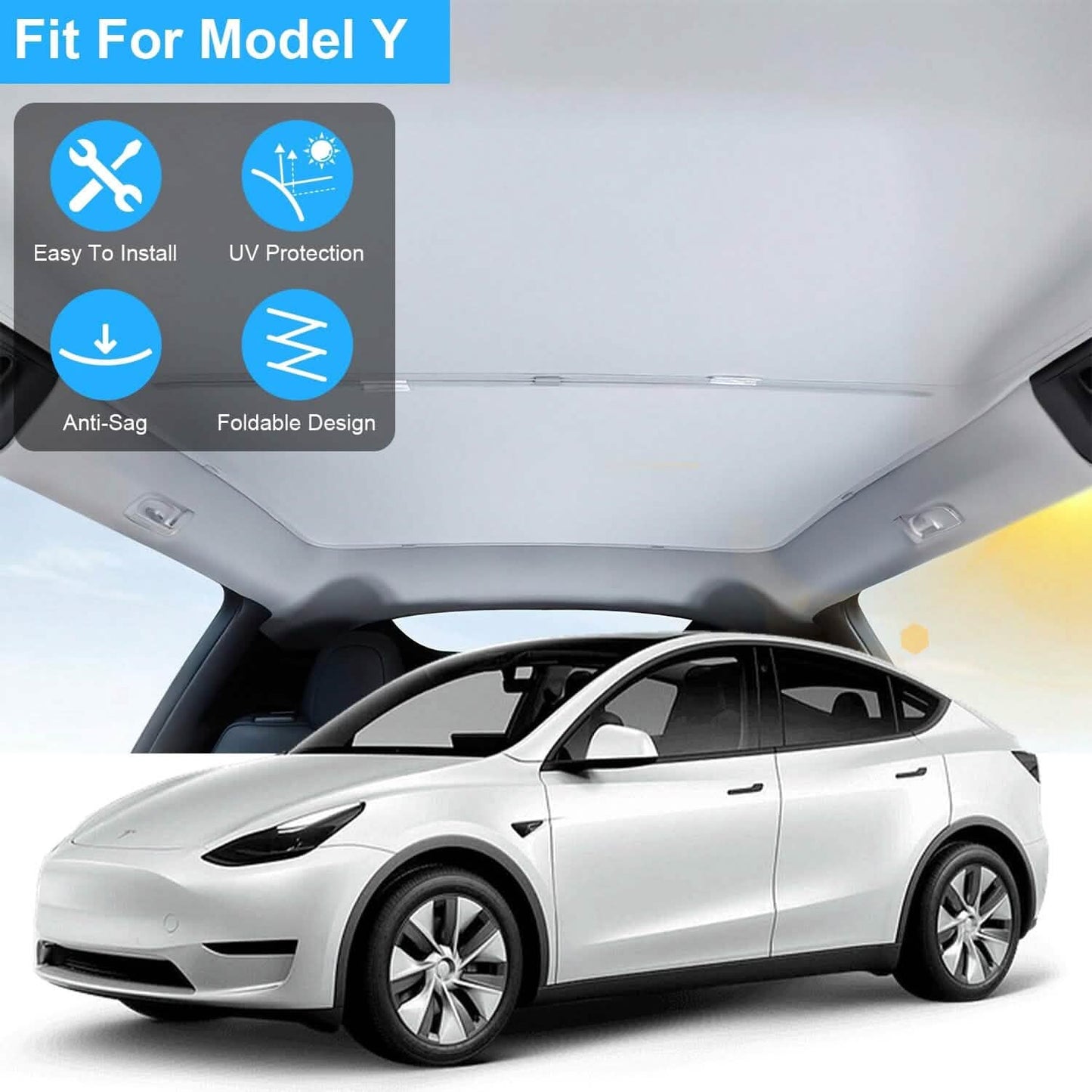 UV-Schutz-Sonnendach passend für Tesla Model Y 2020-2024