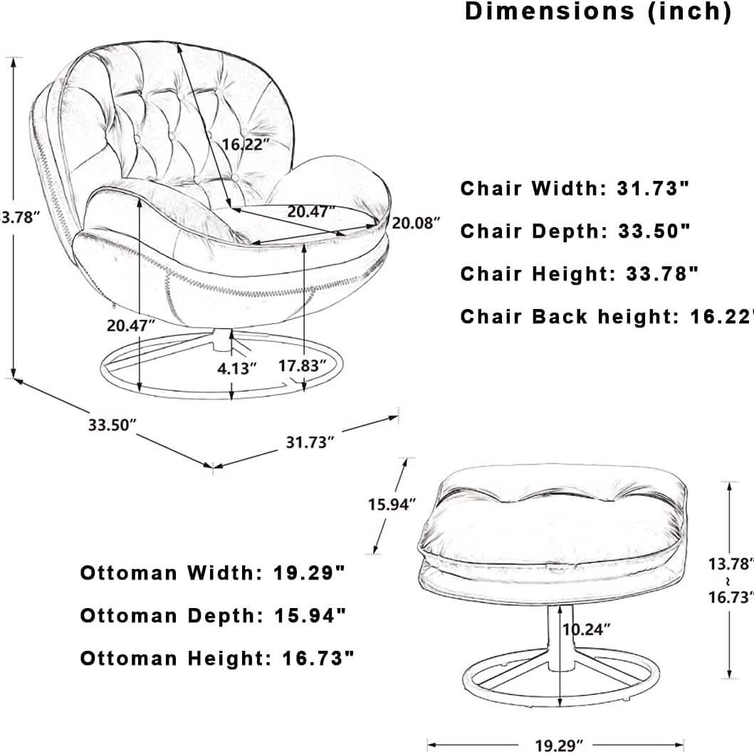 Akzentsessel aus Samt mit Hocker-Set