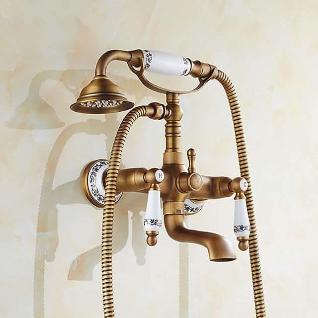 Duscharmatur-Set im Vintage-Stil mit Regendusche