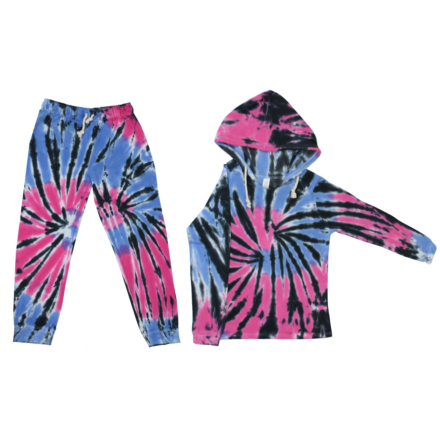 Vintage Tie-Dye Hoodie- und Jogger-Sets