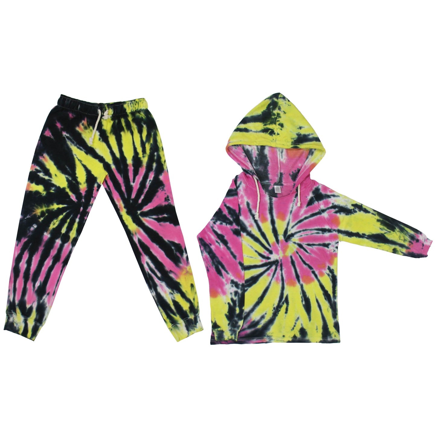 Vintage Tie-Dye Hoodie- und Jogger-Sets