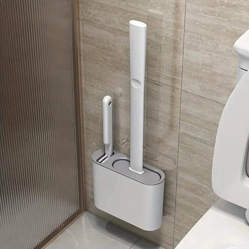 Wandmontierter Toilettenbürstenhalter mit langem Griff