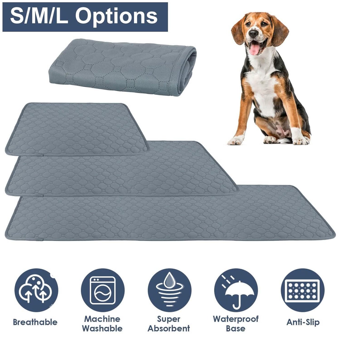 Waschbares Hundeurin-Pad Wiederverwendbare Welpen-Toiletten-Trainingsunterlagen