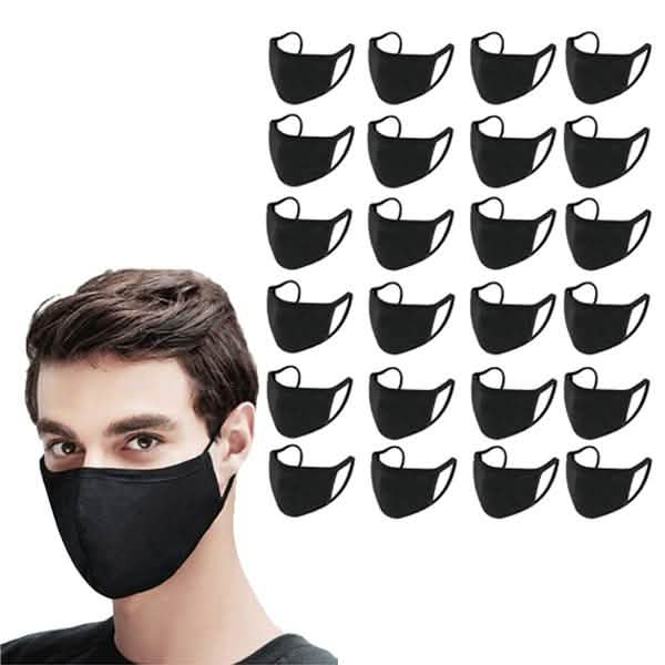 Waschbare und wiederverwendbare 2-lagige Baumwoll-Gesichtsmaske mit elastischer Ohrschlaufe