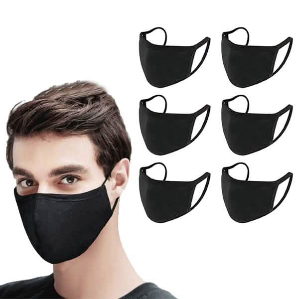 Waschbare und wiederverwendbare 2-lagige Baumwoll-Gesichtsmaske mit elastischer Ohrschlaufe