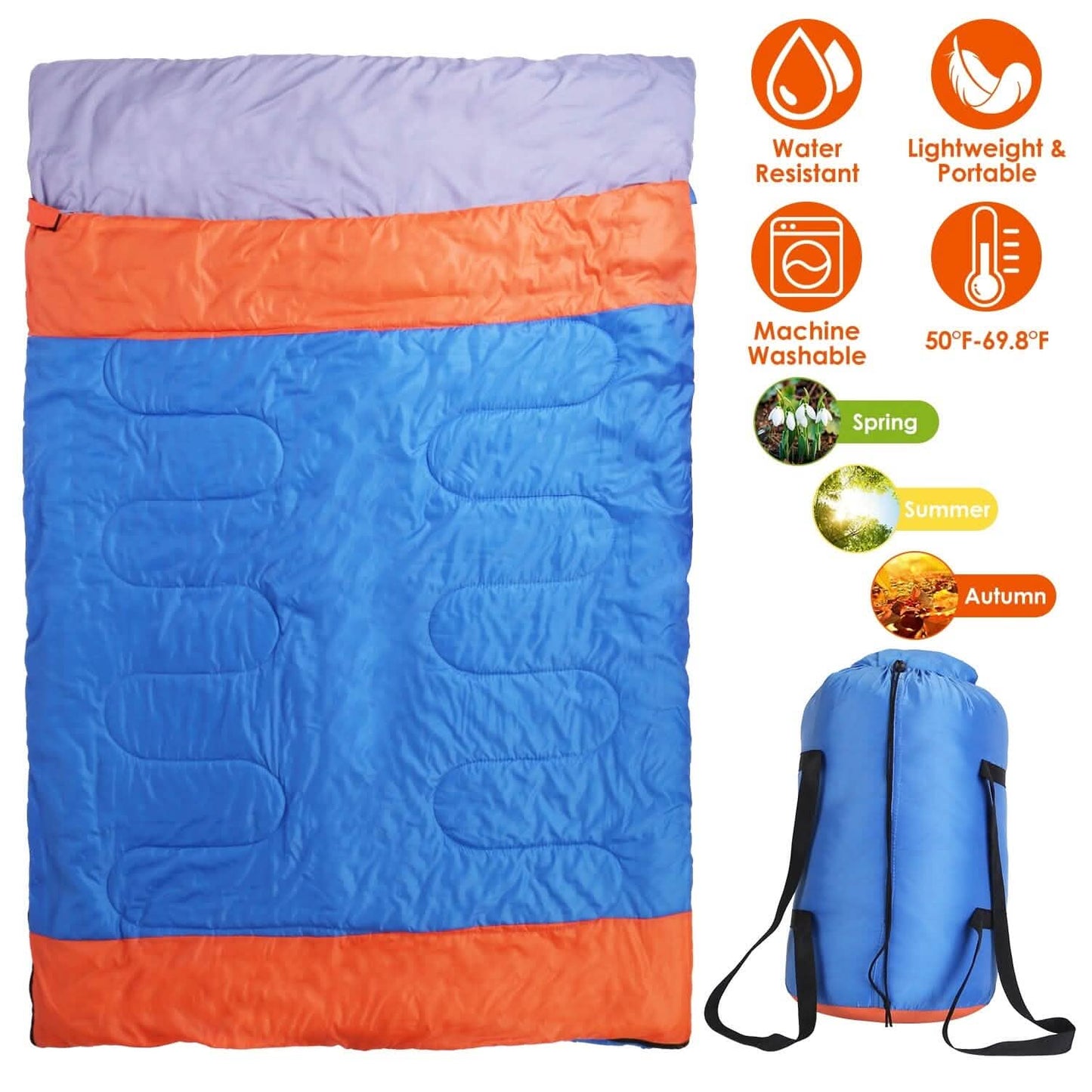 Wasserabweisender Camping Baumwoll-Inlet Schlafsack mit Packsack